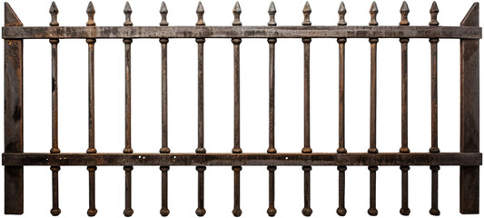 Transparent Iron Bar for Jail Cell, Isolated Rustic Design