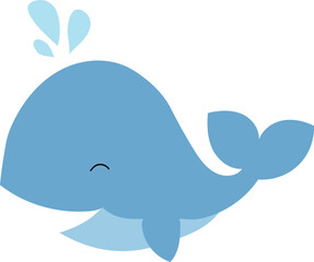 Baby whale illustration