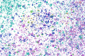 Abstract background spots in pastel purple green blue and white seamless repeating pattern illustration
