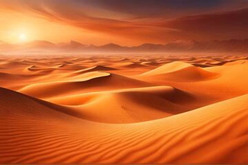 Fototapeta na wymiar Sunset in the desert