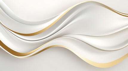 golden line on white background. luxury realistic concept