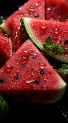 watermelon and water background , generative ai