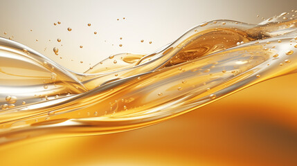 wave of oil with air bubbles 3d rendering