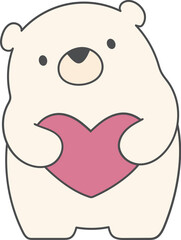 Loving cub illustration