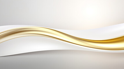 white background with curve golden lines luxury 3d
