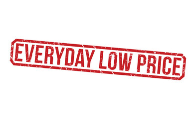 Everyday Low Price Red Rubber Stamp vector design.