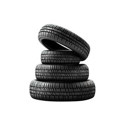 Fototapeta na wymiar stack of tires isolated