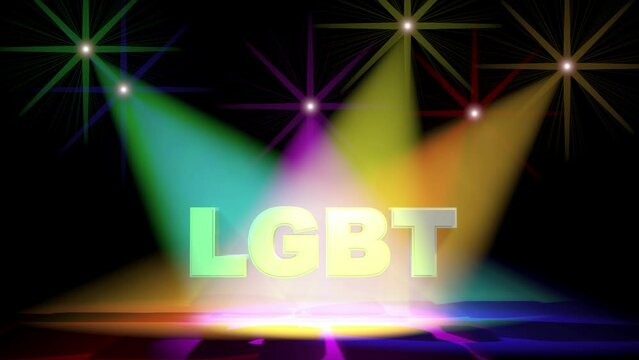 Color volume lights LGBT intro endless 4k