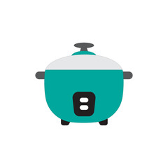 Electric Rice Cooker vector illustration on white background. Household appliance. Kitchen item