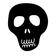 black skull silhouette