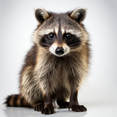 Obraz premium raccoon on white background