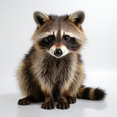 Fototapeta premium raccoon on white background