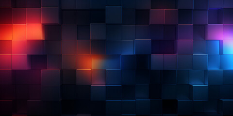 Colorful Geometric Shapes A Captivating Abstract Artwork Background,,
Colorful squares on a dark background Generative Ai
