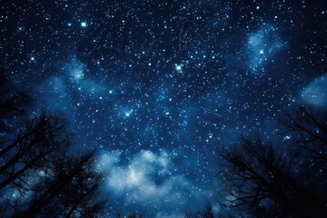 Fototapeta na wymiar Starlit Sky: A clear night sky with stars shining brightly.