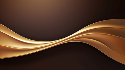 line curve golden luxury on brown background