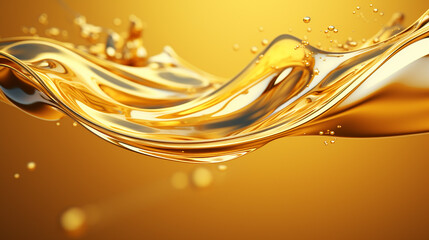 liquid gold 3d rendering illustration
