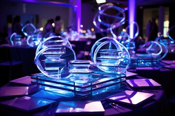 Obraz premium Tech-Themed Party: Celebrating with a futuristic, technology-inspired theme.