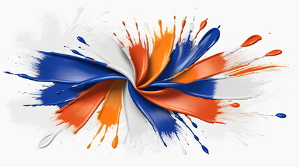 Dutch Delight: Abstract Brushstroke Flag Pattern