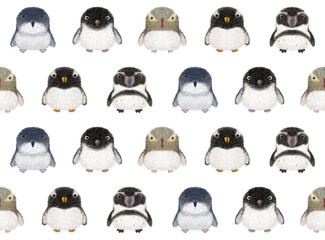 ペンギンのシームレスパターンE②-1