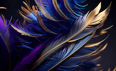 Feathers pattern abstract