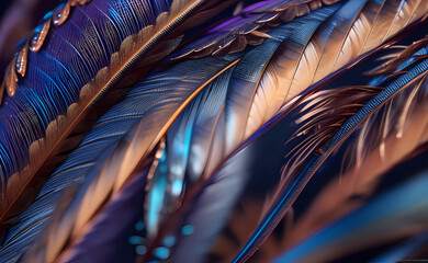 Feathers pattern abstract