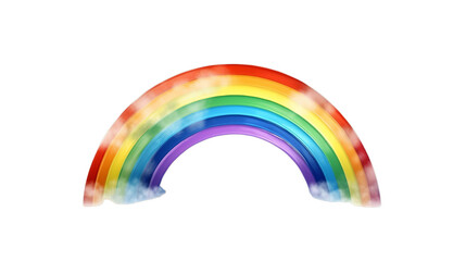 Rainbow isolated on transparent background, Generative ai