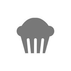 Cupcake simple vector icon. Muffin glyph symbol.
