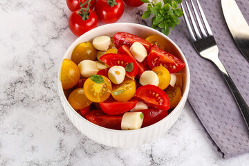 Italian Caprese salad with tomato and mozzarella