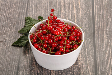 Sweet ripe red currant berries