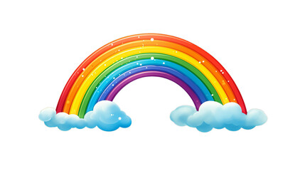Rainbow isolated on transparent background, Generative ai