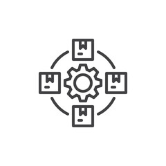 Logistics Network line icon