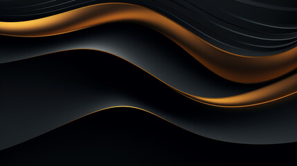 dark and gold abstract background luxury wavy shapes