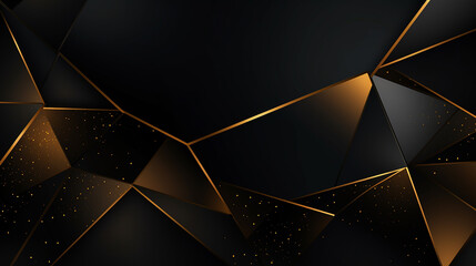 dark and gold abstract background luxury geometric shapes
