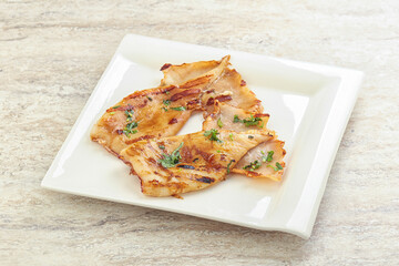 Grilled squid with unagi sauce