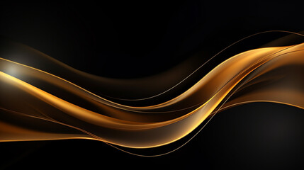 abstract black background line gold illustration