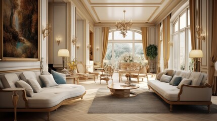 Interior Design of a Luxury and Classy Living Room