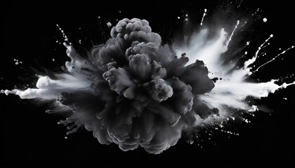 Cloud of black smoke - obrazy, fototapety, plakaty
