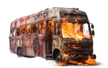 Fire Burn Out in Ambulance Dressing Isolated on Transparent Background PNG. - obrazy, fototapety, plakaty