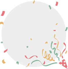 クラッカーと飛び出す紙吹雪