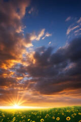 It's a beautiful, ideal landscape image. Generating AI