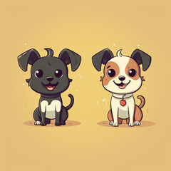 Naklejka premium Cute dog design