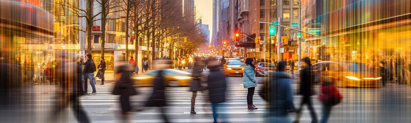 Obraz premium Rush Hour, blurry people