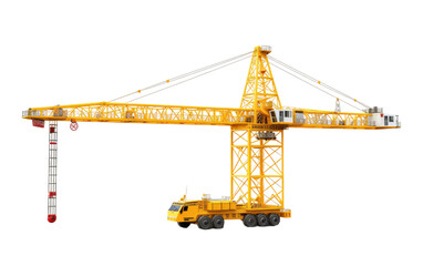 Obraz na płótnie Canvas Gorgeous Tower Crane Isolated On Transparent Background PNG.