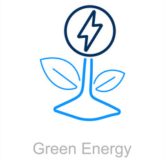 Hydro Power and generation icon concept