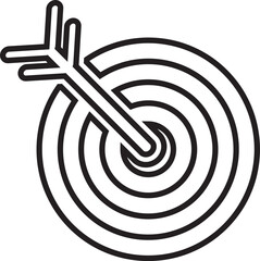 Precise Aim: Target Line Icon for Enhanced Visual Communication