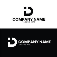 i D letter logo design