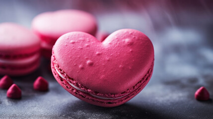 Obraz premium Heart shape macaroons