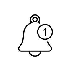 Bell icon vector illustration. Notification and reminder on isolated background. Message sign concept.