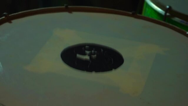 Closeup shot of drums closeup view