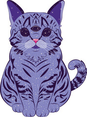 Purple alien cat
